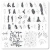 The Nude Series -  Dare to Bare (CjS-195) Steel Nail Art Layered Stamping Plate