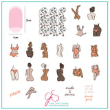 The Nude Series -  Au Naturel (CjS-196) Steel Nail Art Stamping Plate