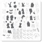 The Nude Series -  Au Naturel (CjS-196) Steel Nail Art Layered Stamping Plate