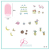 Summer Drinks and Fruit Doodle (CjS-20) - Steel Nail Art Stamping Plate 6x6 Clear Jelly Stamper Plate 