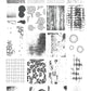 Grunge Series - Textures (CjS-200) Steel Stamping Nail Art Plate 14 x 9 Clear Jelly Stamper 