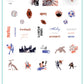 Grunge Series - Sports (CjS-203) Steel Stamping Nail Art Plate 14 x 9 Clear Jelly Stamper 