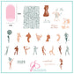 The Nude Series - In the Buff  (CjS-205) Steel Nail Art Layered Stamping Plate