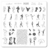 The Nude Series - In the Buff  (CjS-205) Steel Nail Art Stamping Plate