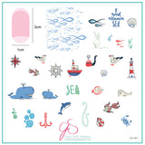 I Need Vitamin SEA (CjS-207) Steel Stamping Nail Art Plate