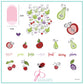 Fruit Cocktail Collection - Take Your Pick! (CjS-210) Steel Nail Art Layered Stamping Plate