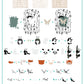 Playful Panda (CjS-216) Steel Nail Art Layered Stamping Plate