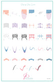 French Mani Mini (CjS-224) Steel Nail Art Stamping Plate