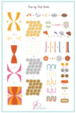 Hippie Revival (CjS-252) Steel Nail Art Stamping Plate