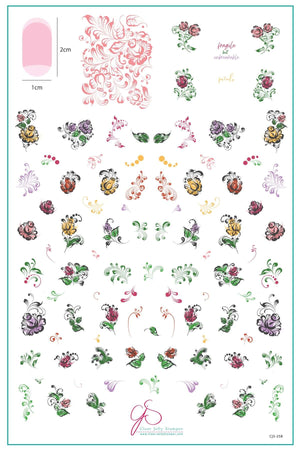 Fragile but Unbreakable (CjS-258) Steel Nail Art Stamping Plate