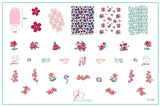 Flirty & Fierce (CjS-260) Steel Nail Art Stamping Plate