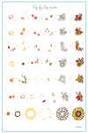 Harvest Bouquet (CjS-267) Steel Nail Art Stamping Plate