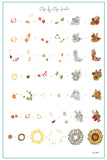 Harvest Bouquet (CjS-267) Steel Nail Art Stamping Plate