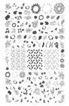 Harvest Bouquet (CjS-267) Steel Nail Art Layered Stamping Plate