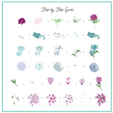 Floral Blossom - Four (CjS-282) Steel Nail Art Stamping Plate