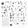 Unicorn Princess (CjS-300) Steel Nail Art Stamping Plate