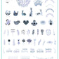 Enchanted Easter (CjS H-30) Steel Stamping Plate 14 x 9 Clear Jelly Stamper 