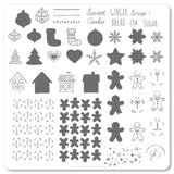 Mmm...Cookies! (CjS C-36) Steel Nail Art Stamping Plate 8 x 8 Clear Jelly Stamper 