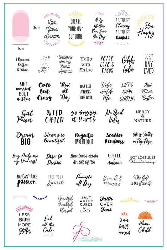 Quote-A-Licious (CjS LC-41) Steel Stamping Plate 14 x 9 Clear Jelly Stamper 