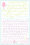 Alphabet Script (CjS-41) - Steel Nail Art Stamping Plate 14 x 9 Clear Jelly Stamper Plate 