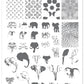 Everything Elephant (CjS LC-44) Steel Stamping Plate 14 x 9 Clear Jelly Stamper 