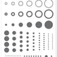 Circles (CjS-53) Steel Nail Art Stamping Plate 14 x 9 Clear Jelly Stamper 