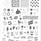 Kiss The Miss Goodbye (CjS-71) Steel Nail Art Stamping Plate 14 x 9 Clear Jelly Stamper 