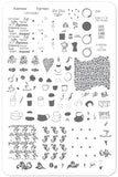 Roasted (CjS-89) - Steel Nail Art Stamping Plate 14 x 9 Clear Jelly Stamper 