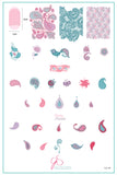 Paisley Princess (CjS-99) Steel Nail Art Stamping Plate