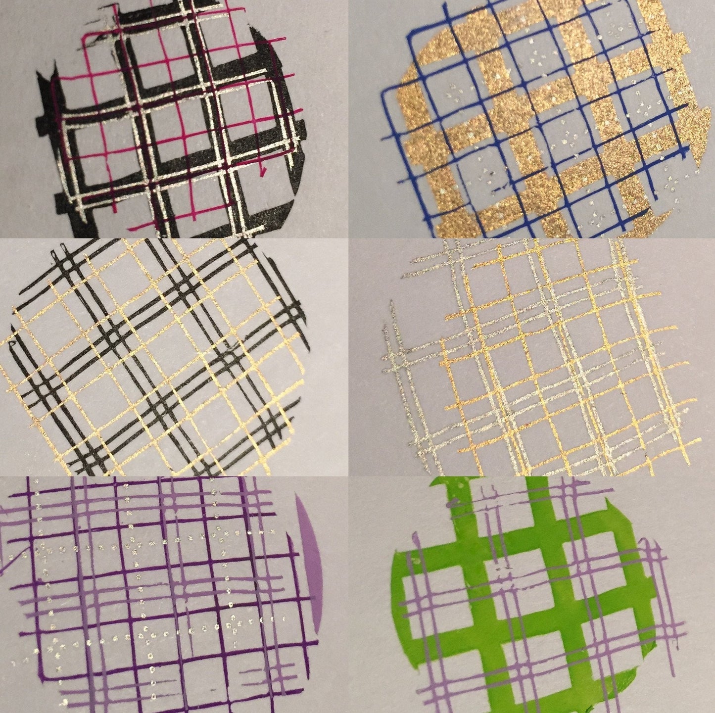 Perfectly Plaid (CjS-08) - Steel Nail Art Stamping Plate 6x6 Clear Jelly Stamper 