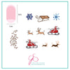 Santas Sleigh (CjSC-04) - Steel Nail Art Stamping Plate 6x6 Clear Jelly Stamper Plate 