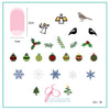 Angelic Christmas Wonderland (CjS-C09) - Steel Nail Art Stamping Plate 6x6 Clear Jelly Stamper 