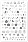 Merry Christmas My Deer (CjS C-19) Steel Nail Art Stamping Plate 14 x 9 Clear Jelly Stamper 