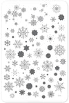 In the Frosty Air (CjS C-24) Steel Nail Art Stamping Plate 14 x 9 Clear Jelly Stamper 