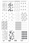 Pretty Paper - Classic (CjS C-25) Steel Nail Art Stamping Plate 14 x 9 Clear Jelly Stamper 