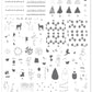 Happy Little Holiday (CjS C-31) Steel Nail Art Stamping Plate 14 x 9 Clear Jelly Stamper 