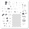 Do You Want to Build a Snowman? (CjS C-40) Steel Nail Art Stamping Plate 6x6 Clear Jelly Stamper 