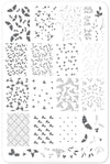 Holly Jolly (CjSC-45) Steel Nail Art Stamping Plate 14 x 9 Clear Jelly Stamper 