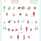 Mistletoe Wishes (CjS C-47) Steel Nail Art Stamping Plate 14 x 9 Clear Jelly Stamper 