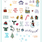 Baby Its Cold (CjSC-11) - Steel Nail Art Stamping Plate 14 x 9 Clear Jelly Stamper 