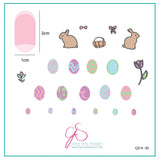 Peter Cottontails Easter Eggs (CjSH-02) - Steel Stamping Plate 6x6 Clear Jelly Stamper 