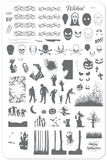 Wicked Halloween (CjS H-24) Steel Stamping Plate 14 x 9 Clear Jelly Stamper 