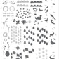 Springtime Easter (CjS H-28) Steel Stamping Plate 14 x 9 Clear Jelly Stamper 