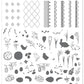 Bunny Kisses (CjS H-29) Steel Stamping Plate 14 x 9 Clear Jelly Stamper 