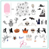 Hallo-Ween (CjSH-55) Steel Stamping Plate 8 x 8 Clear Jelly Stamper 