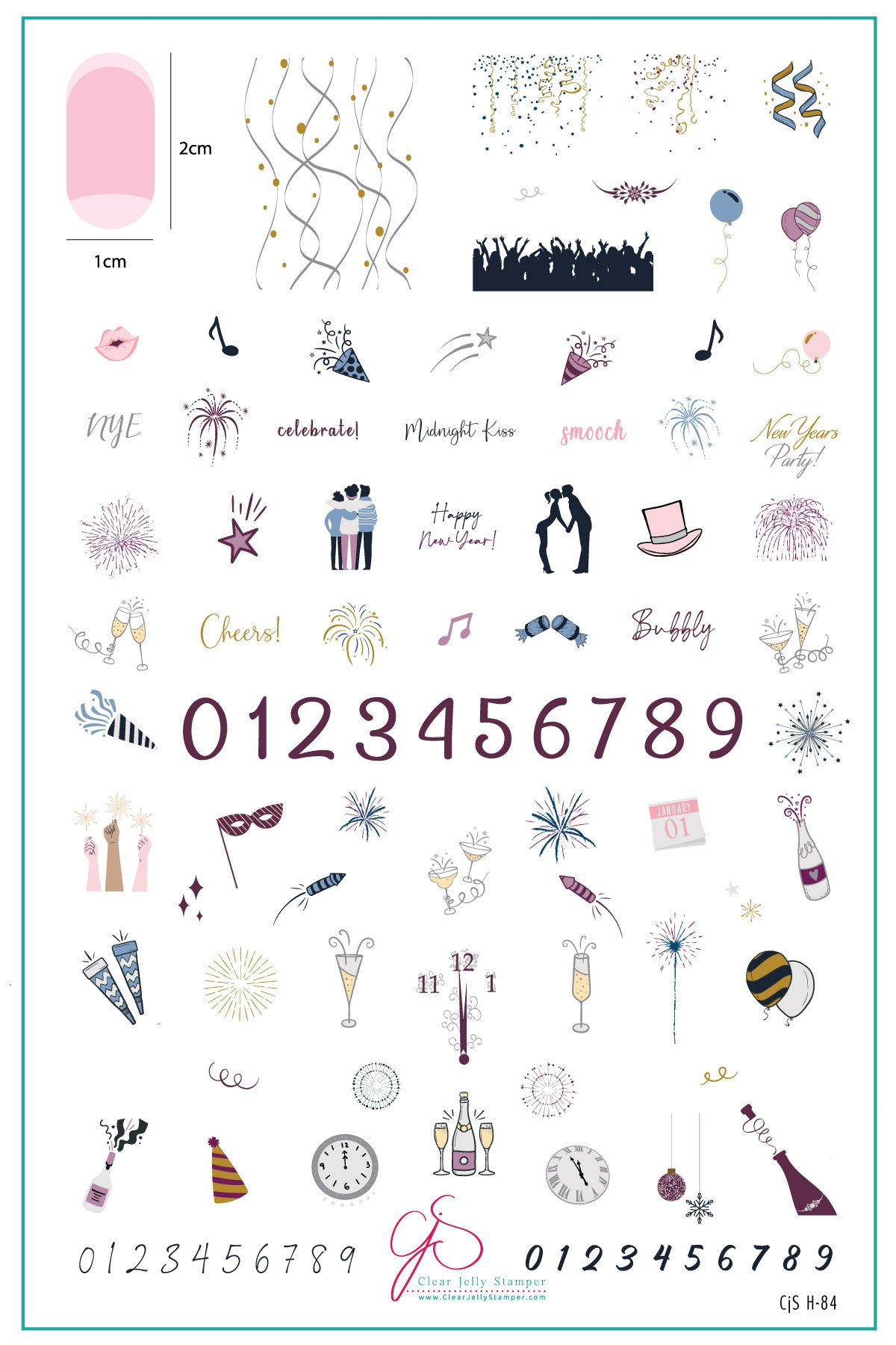 New Year, New You! (CjSH-84) Steel Nail Art Stamping Plate