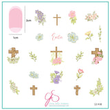 Easter Floral (CjSH-88) Steel Nail Art Layered Stamping Plate