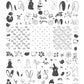 Bunny & Friends (CjSH-89) Steel Nail Art Layered Stamping Plate