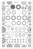 Myriad of Mandalas (CjSLC-18) - Steel Stamping Plate 14 x 9 Clear Jelly Stamper 