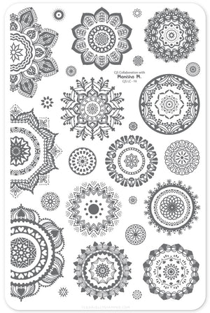 Manishas Mandalas (CjSLC-19) - Steel Stamping Plate 14 x 9 Clear Jelly Stamper 